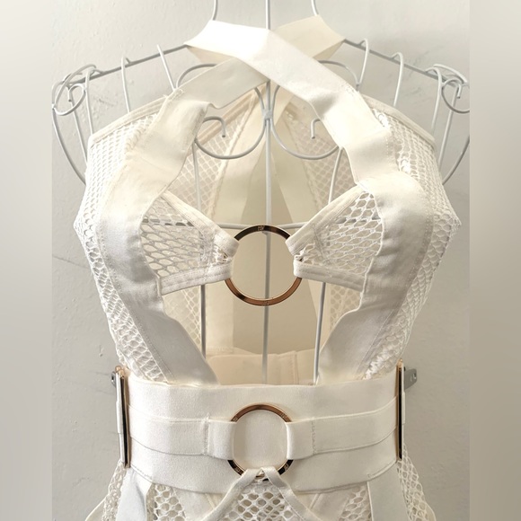 Honey Birdette AXL IVORY Bodysuit + Suspenders Set - Picture 2 of 16